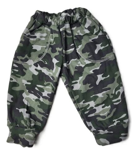 Pantalón Babucha Frisado Estampado Bebes Bolsillos